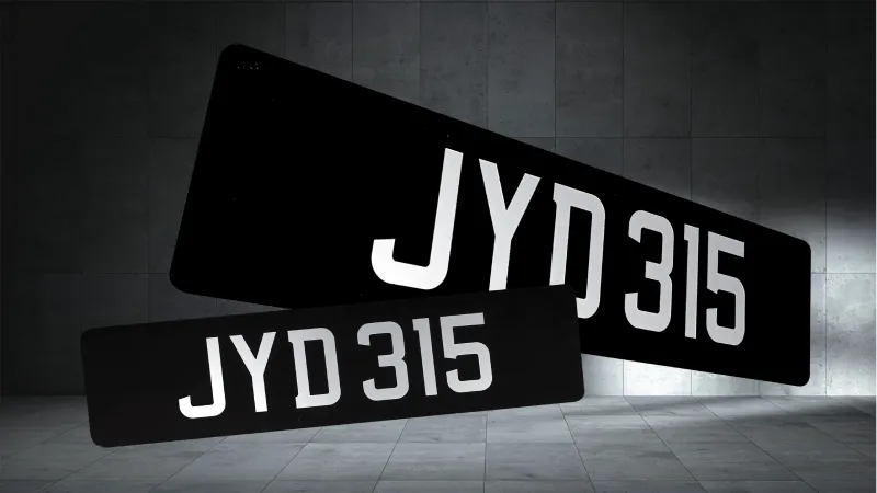 2D Untouchable Plate (H138) - 2D Number Plates